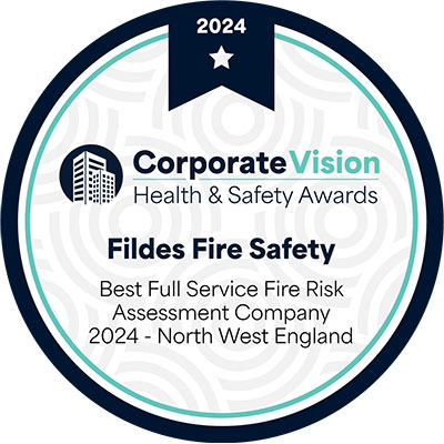 Corporate Vision Health & Safety Awards 2024 - Fildes Fire Safety - Best full service fire risk assessment company North West England